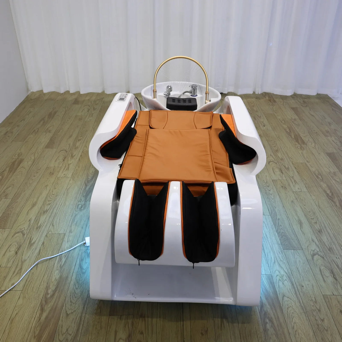 2026 Salon Shampoo-Massagebett mit integriertem Elektromassagegerät, Hydrotherapie Kopf-SPA, Gewerbemöbel, automatisch