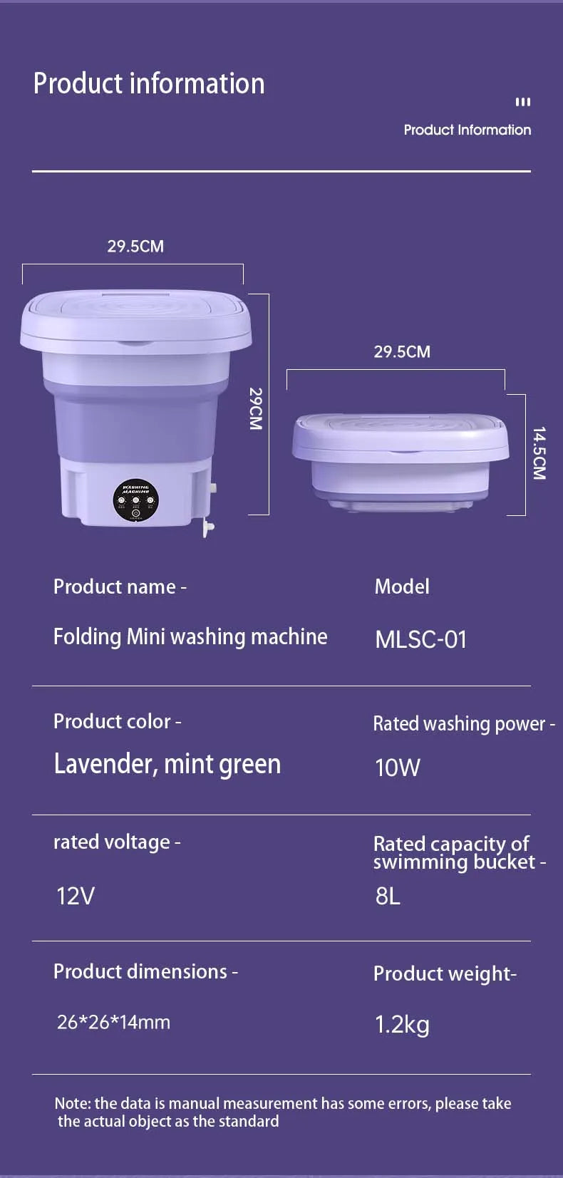 Zusammenklappbare Waschmaschine 8L, tragbare Socken, Unterwäsche, Slips, einziehbare Haushaltswaschmaschine, 3 Modelle mit Rotationswäschetrocknung