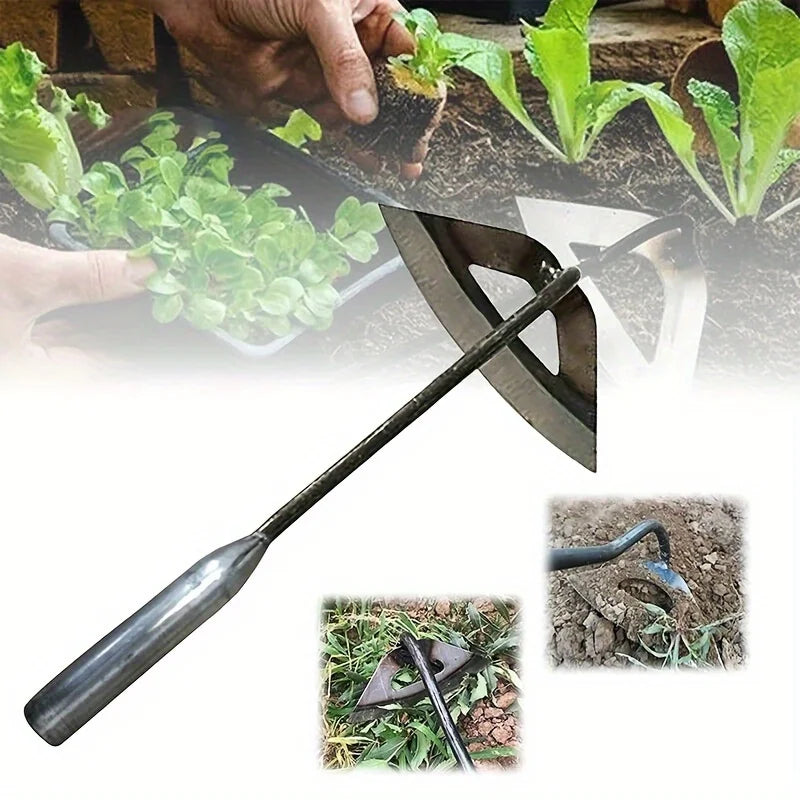 Houe Creuse Durable Tout Acier de Qualité Supérieure, Râteau de Désherbage Durable et Antirouille, Idéal pour les Légumes HP
