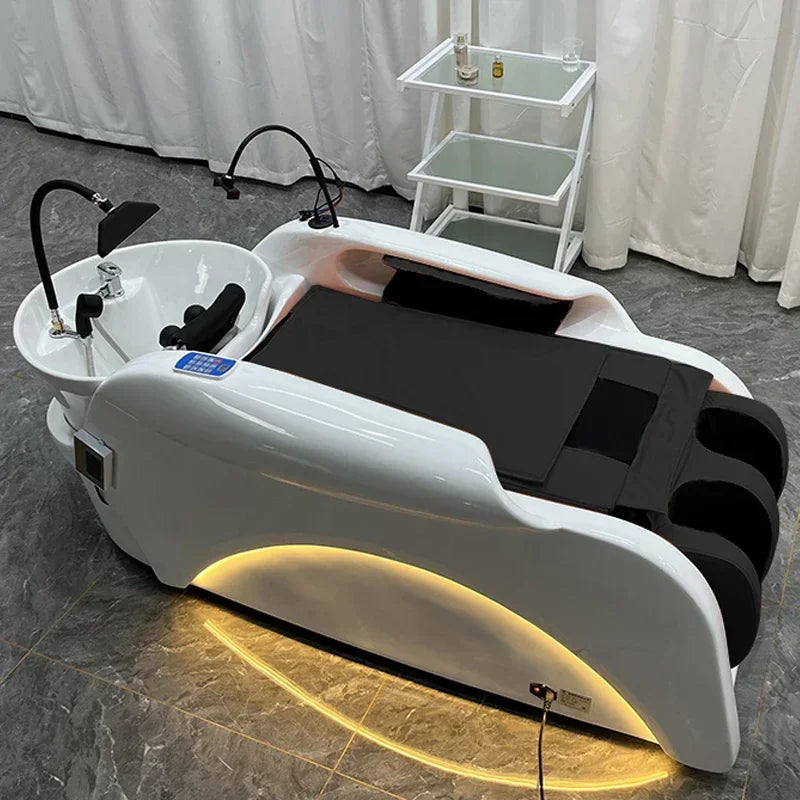 Automatic Smart Electric Massage Shampoo Bed Top Grade Beauty Salon Massage Table Comfort Artifact Salon Furniture Silla FYSC