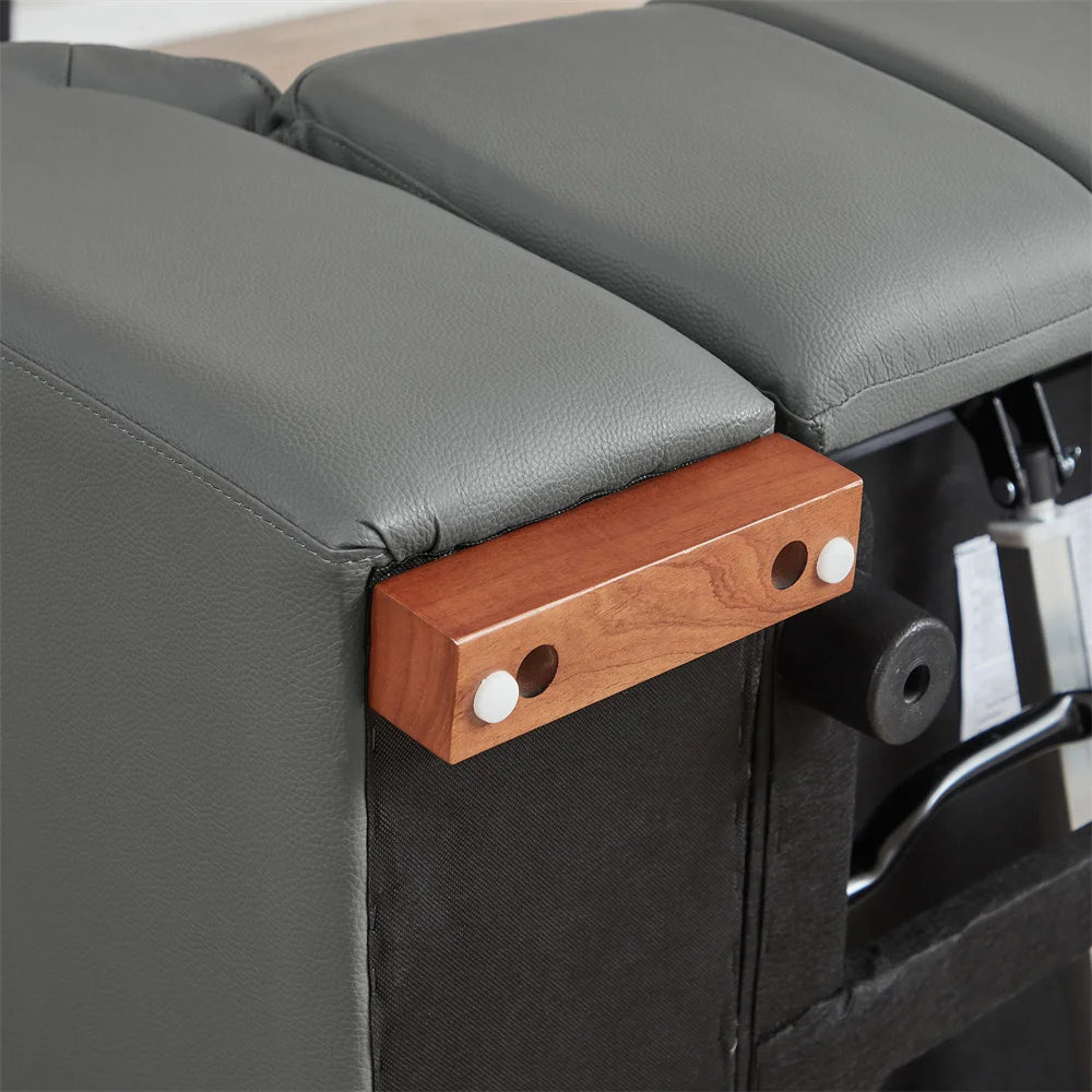 Kundenspezifisches Ledersofa in L-Form Lounge Multifunktions-Power-Smart-Relaxliege Elektrisches Ecksofa mit USB-Kopfstütze und Fußstütze