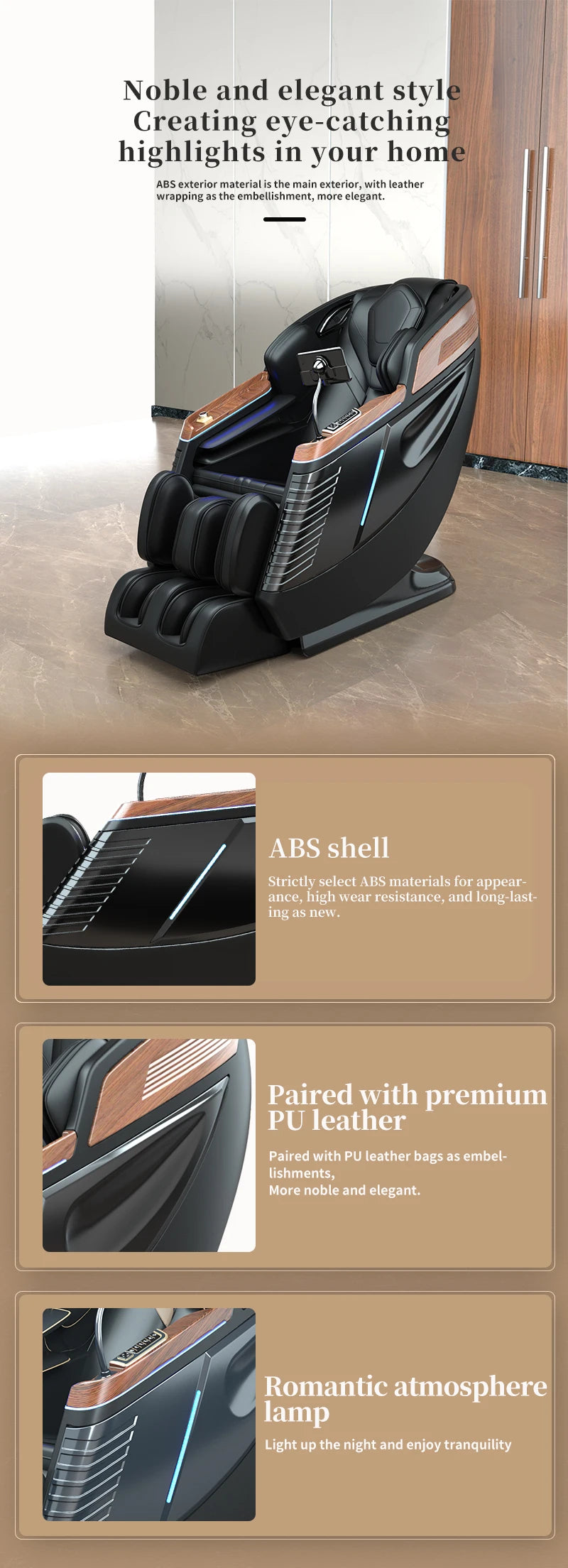 3-year warranty massaye chair 4d zero gravity Thai stretching kneading heating Bluetooth Speaker Airbags SL track massage sofa