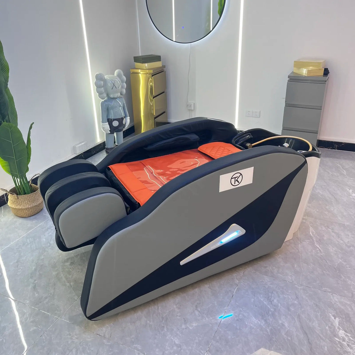 Automatische Haarwasch-Massage-Shampooliege, Kopf-SPA-Liegen, Friseurgeschäft professionelle Friseurdienstleistungen Geschäftsmöbel