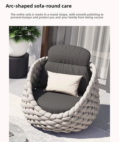 Outdoor Rattan Sofa Hofkombination Doppelstuhl Freizeit Terrasse Villa Wohnzimmer Balkon Outdoor Sitzmöbel Haus