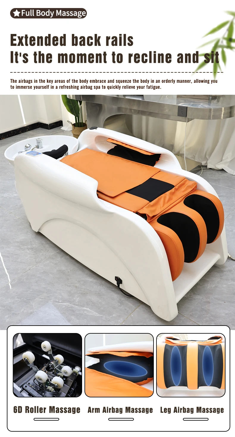 Japanisches Head Spa Salon Equipment Bett Elektrisches Massage-Head-Spa-Therapie-Shampoo-Massagebett