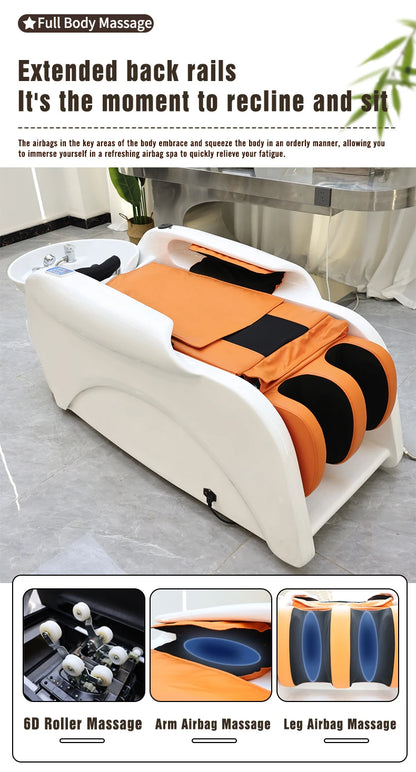 Japanisches Head Spa Salon Equipment Bett Elektrisches Massage-Head-Spa-Therapie-Shampoo-Massagebett