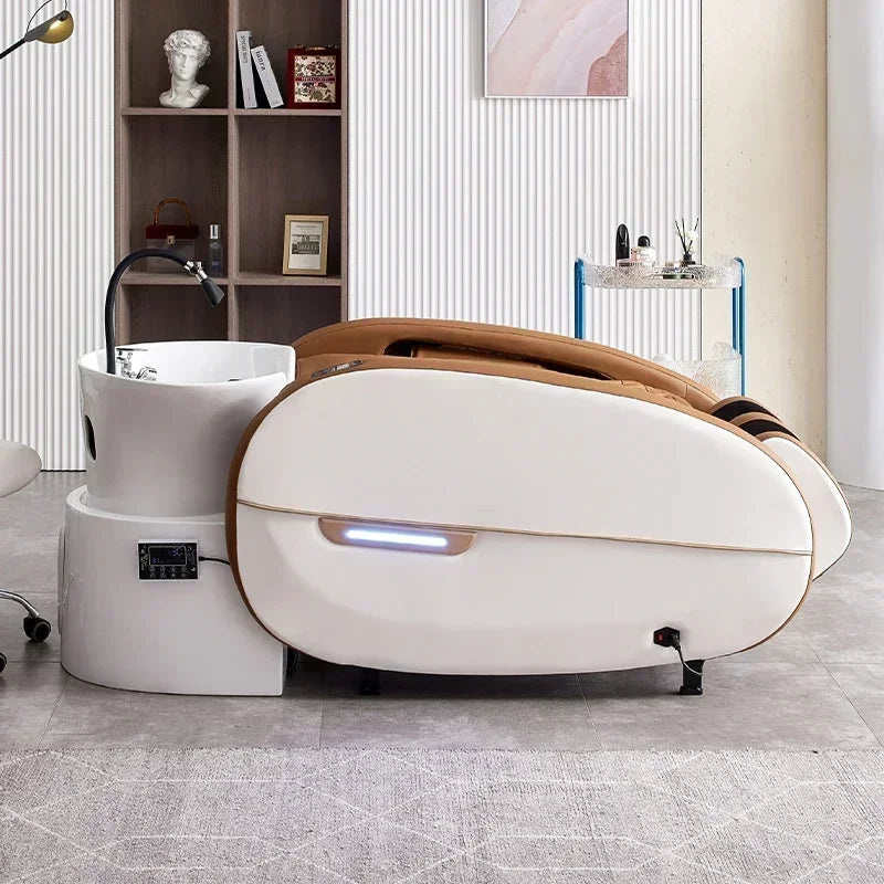 Fabrik Custom Salon Haarewaschsessel elektrischer Massagetisch Kopfhaut-Spa-Shampoobett