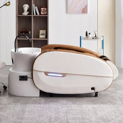 Fabrik Custom Salon Haarewaschsessel elektrischer Massagetisch Kopfhaut-Spa-Shampoobett