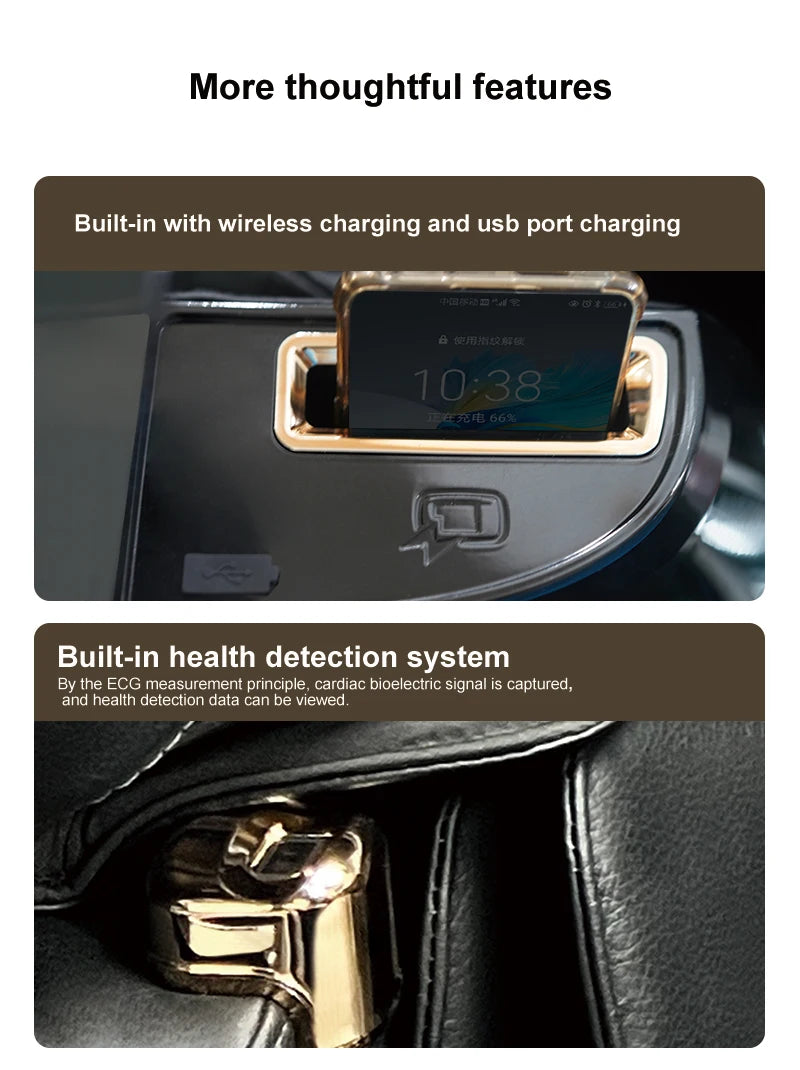 USA Lokale Lieferung 135cmSL Shiatsu 4D Heizung Airbag Zero Gravity Ganzkörpermassagestuhl Home Office Stuhl