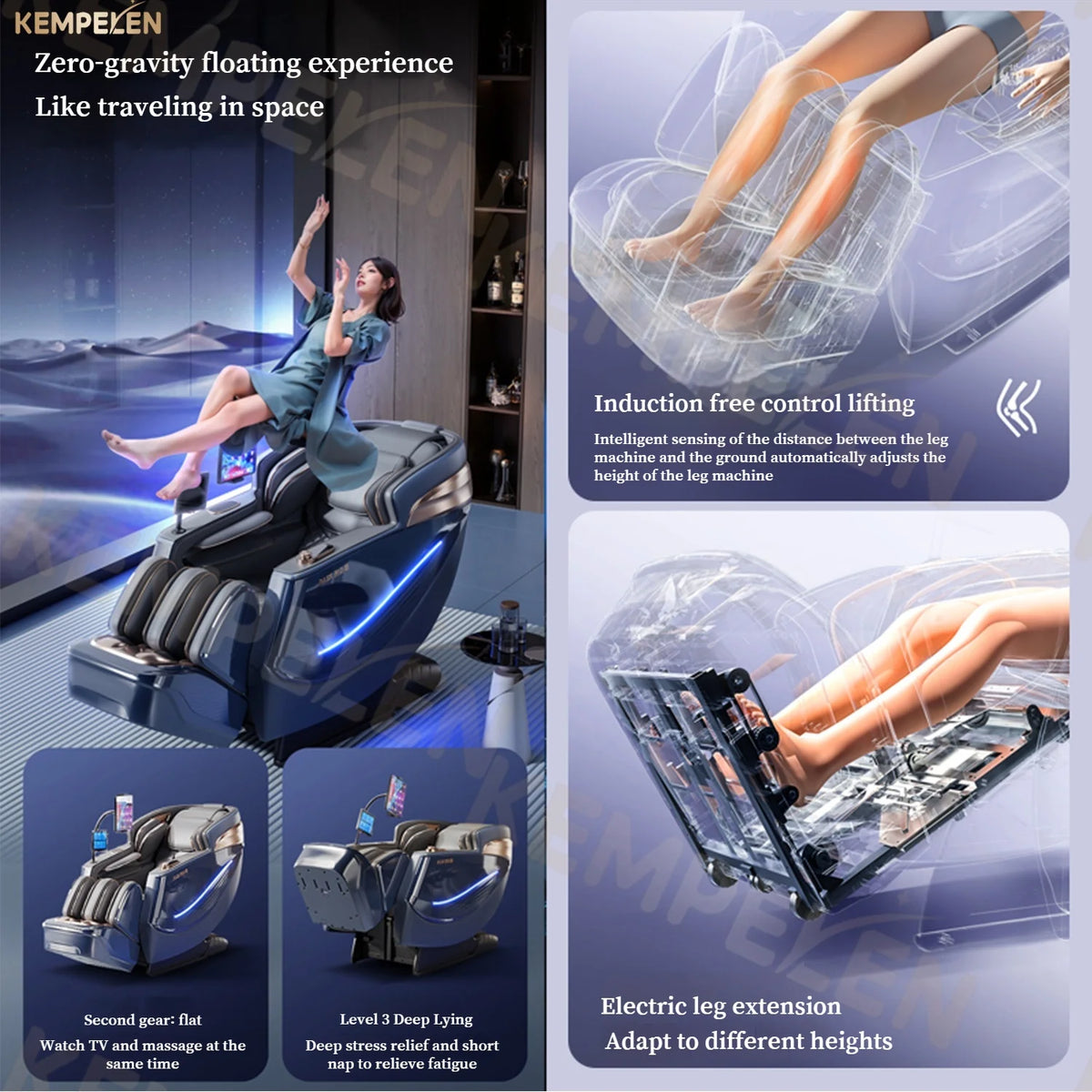 6D+ Dual-Core Massage Chair with 6-Hand 3D Therapy, Long SL Track & Heat – AI Voice Smart Relaxation for Total Body Comfort