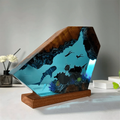 Undersea Resin Lamp – Whale, Turtle &amp; Diver Night Light&nbsp;