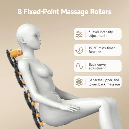 Liegesessel, Ganzkörper-Airbag-Massage, One-Touch-Schwerelosigkeit, Fußroller und Bluetooth, für Zuhause