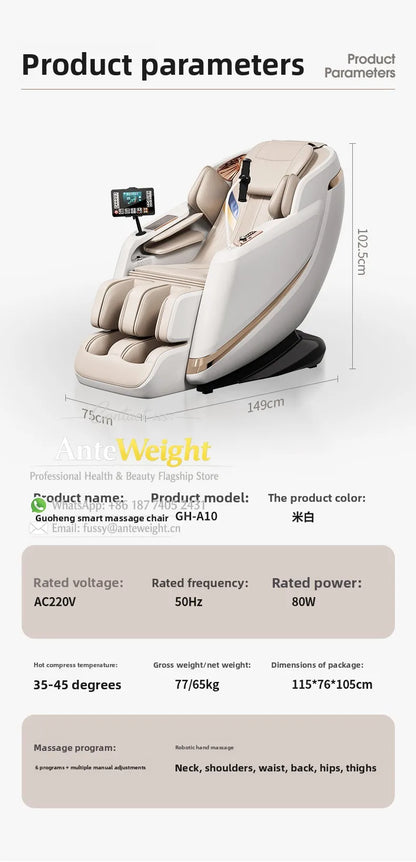 Fauteuil de massage électrique SL-Track, capsule spatiale compacte, massage automatique du corps entier |   Fauteuil inclinable multifonction pour la maison
