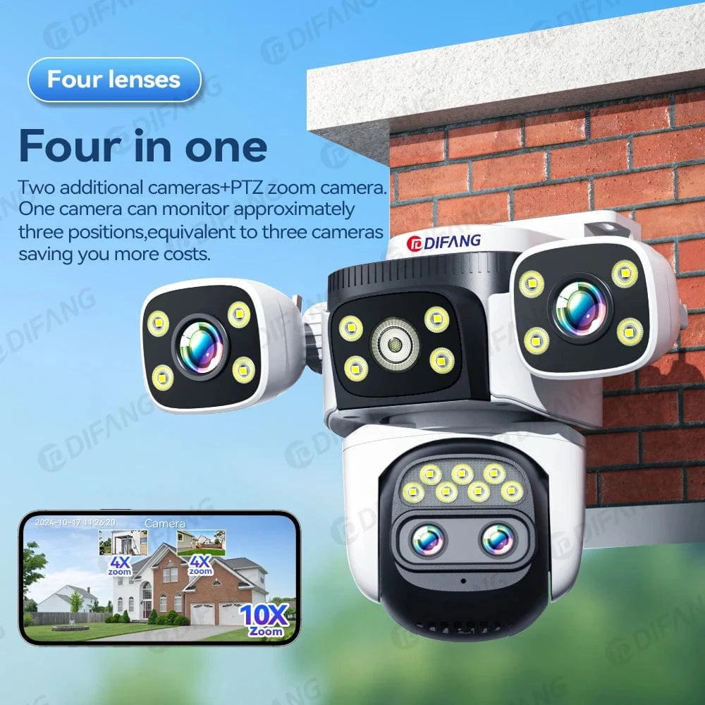 Outdoor 10K WiFi6 Security Camera – 20MP, 10X Optical Zoom, PTZ, Auto Tracking