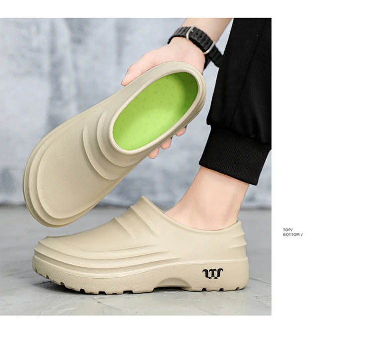 Summer Chef Shoes Anti Slip and Oil Proof Work Shoes Lazy Slippers  Casual Trendy Slippers One Step Fashion Shoes Sports Shoes
