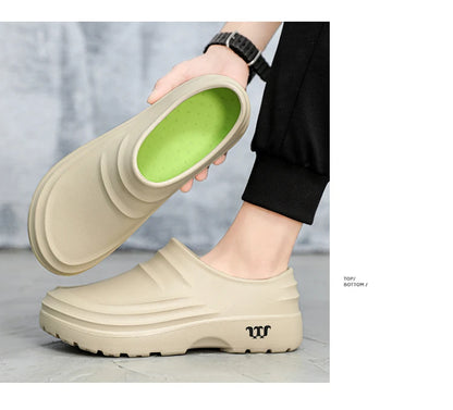 Summer Chef Shoes Anti Slip and Oil Proof Work Shoes Lazy Slippers  Casual Trendy Slippers One Step Fashion Shoes Sports Shoes