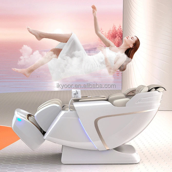 OEM Ganzkörper-4D-SL-Track-Massagesessel mit Schwerelosigkeitsfunktion, 13 Programmen, Heizung und kabellosem Laden