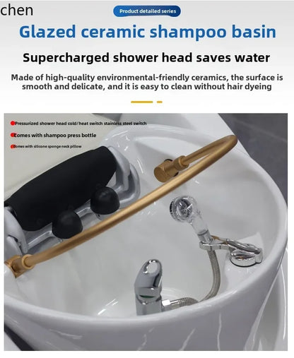 HT Automatische Intelligente Elektrische Massage-Shampoo-Liege Friseursalon Haar-Wasserkreislauf-Friseursalon-Massageliege