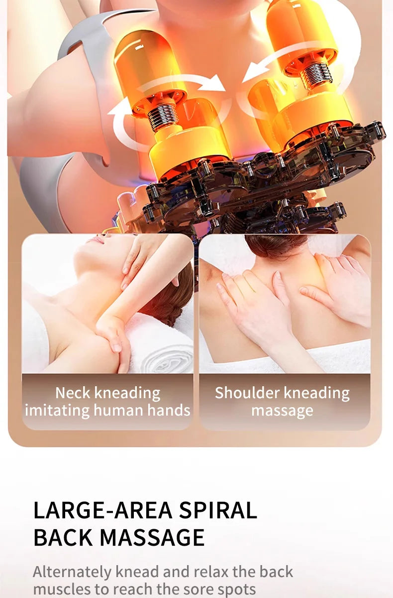 Shiatsu Neck Back Massager with Heat, 2D ro 3D Kneading Massage Chair Pad, Adjustable Compression Seat Massager for Full Body
