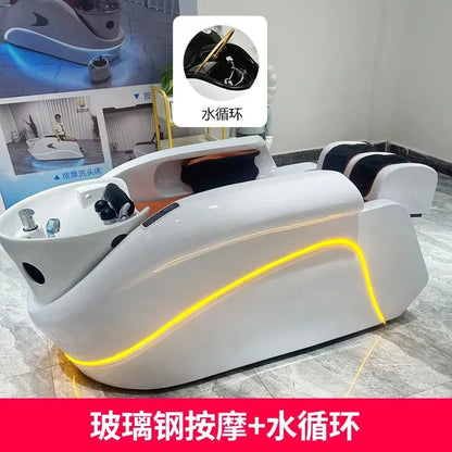 Massage-Shampoo-Bett, automatisches intelligentes Spülbett, Friseursalon-Kopftherapiebett, Wassertemperaturzirkulation
