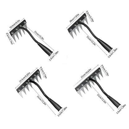 Râteau de désherbage de jardin à 5/6/7/8 dents, râteau amovible en acier au carbone, houe de sol, râteau en paille agricole, outils de désherbage multi-usages