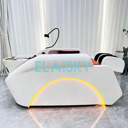 Hair Salon Bed Multi Functional Luxurious Full Body Shampoo Bed Automatic Space Capsule Intelligent Electric Massage Bed Chairs