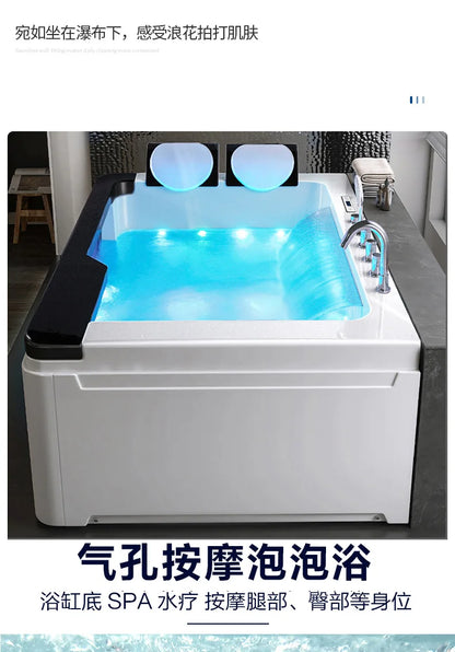 Große Wasserfall-Surfing-Jacuzzi-Acrylbadewanne kleine Wohnung, freistehende Badewanne für den Haushalt mit konstanter Temperatur