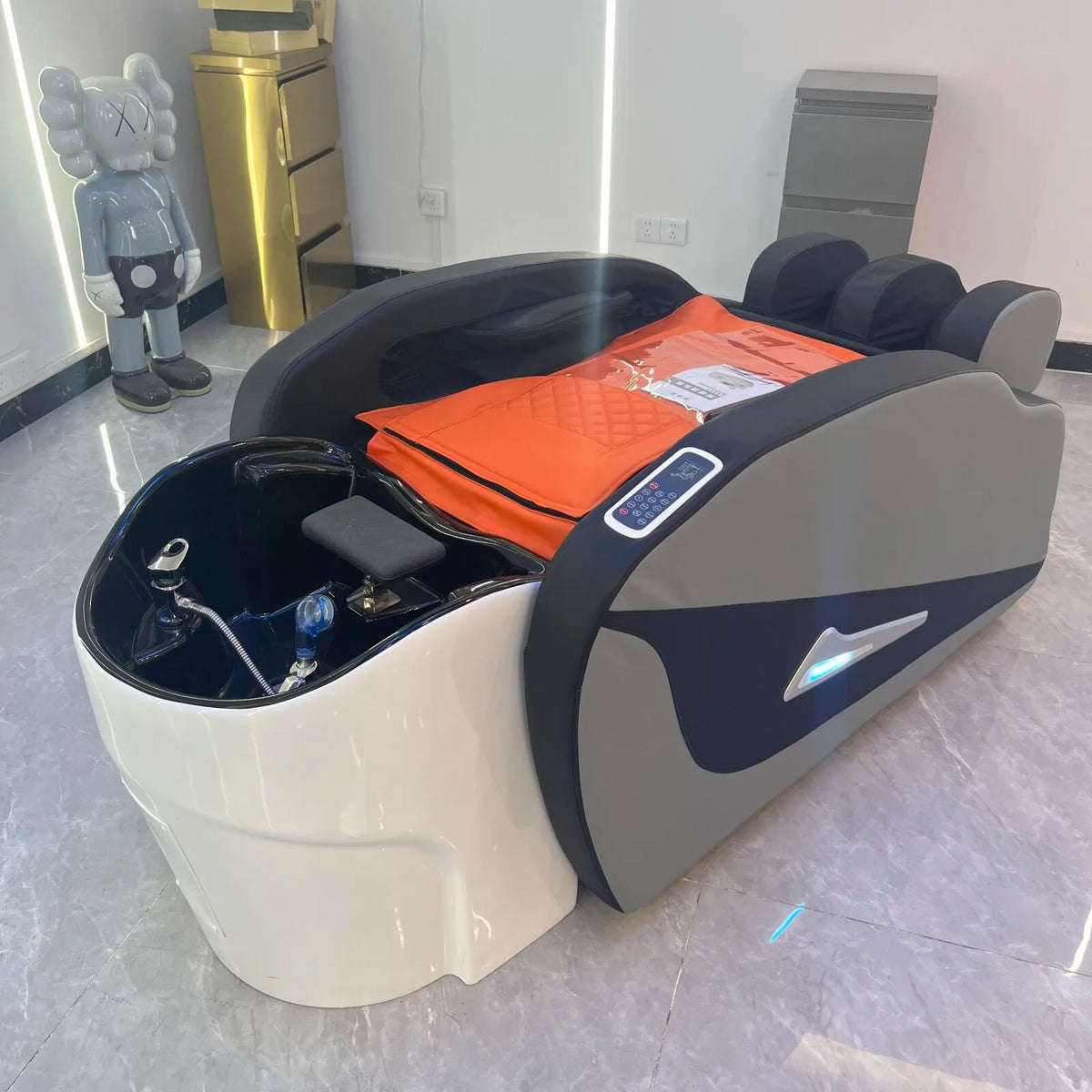Automatische Haarwasch-Massage-Shampooliege, Kopf-SPA-Liegen, Friseurgeschäft professionelle Friseurdienstleistungen Geschäftsmöbel