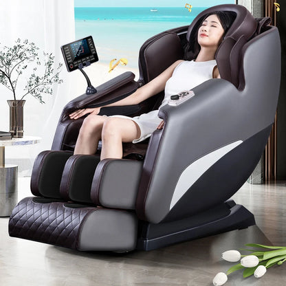 Full Body Massage Chair with Zero Gravity, Massage Chair Recliner with Heating, Airbags, Bluetooth Speaker, Foot Roller 110/220V