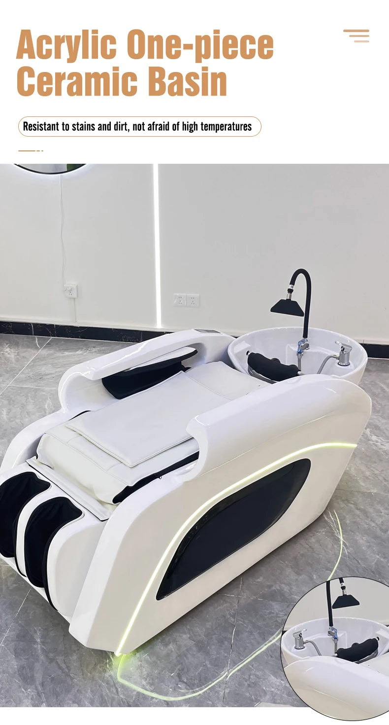 Head Spa Bed Massage Therapy Hair Shampoo Washing Electric Luxury Head Spa Beds