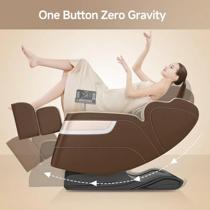 Ganzkörper-Massagesessel, Zero Gravity Massagesessel mit 6 Automatikmodi, Ganzkörper-Airbags, Bluetooth, Passend für das Büro