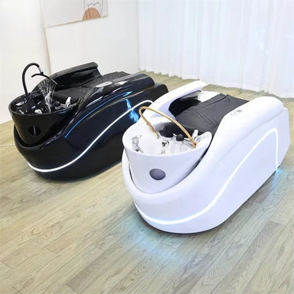 Keeson Premium Full Body Electric Massage Luxury Shampoo Spa Shampoo Bed with Heated Fumigator Water Circulation