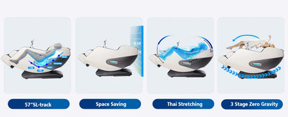 2025 4D-Massagesessel KI-Sprachsteuerung Schwerelosigkeitsmassagesessel Ganzkörper-Shiatsu-Scan- und Relaxsessel mit Yoga-Stretch