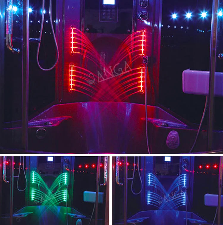 Customization Luxury Steam Shower Room with Jacuzzier Tub Hydro Therapy Massage Steam Bath Room Glass Shower Cabin Wet Sauna Roo
