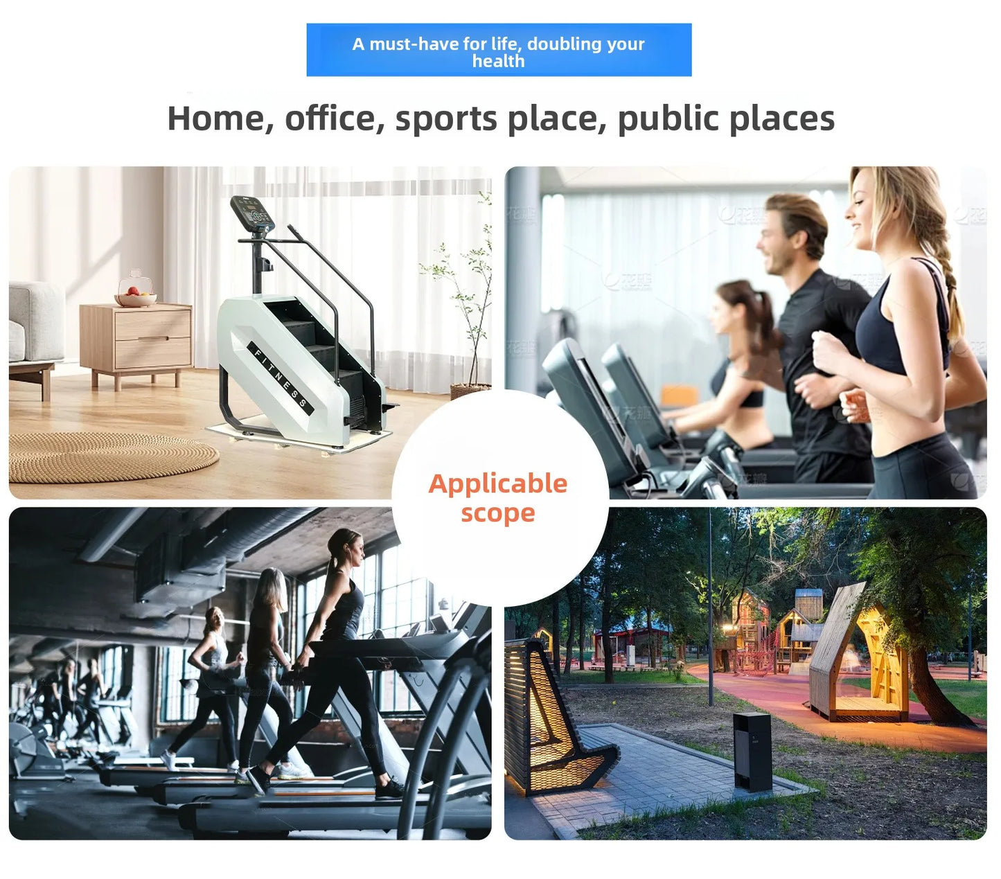 Herstellerangepasste kommerzielle Fitnessstudio-Klettermaschine aus Stahl, simulierter Stepper, aerobe Treppenmaschine