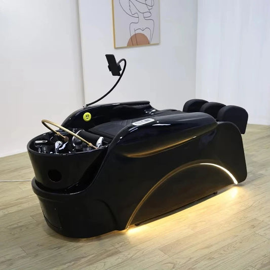 Erweiterte Version Elektrisches Spa-Kopfteil-Wasserzirkulations-Shampoo-Bett Haarewasch-Massagebett für Friseursalon