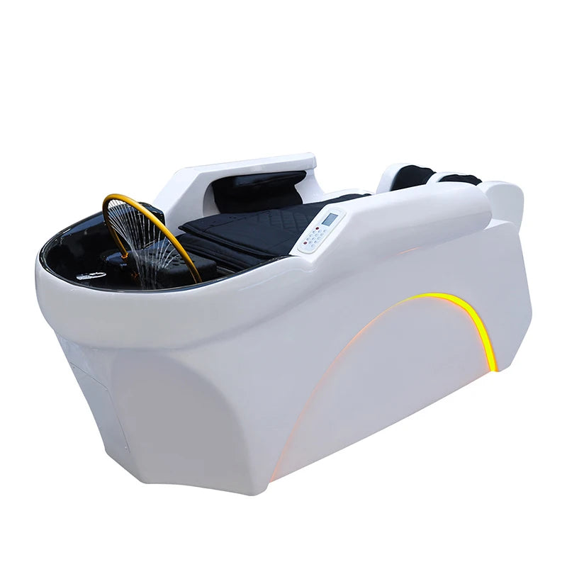 Multifunktionaler japanischer Head Spa Haarwaschsessel mit bequemer Kopfstütze, modernes Design für Friseursalons, Fabrikpreis