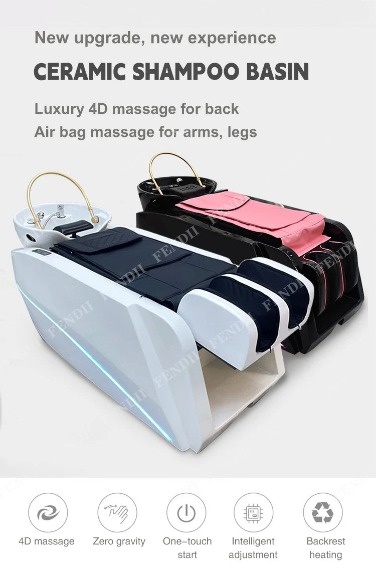 Ganzkörpermassage-Haar-Spa-Elektro-Wasserkreislauf-Shampoo-Bett für Friseursalon