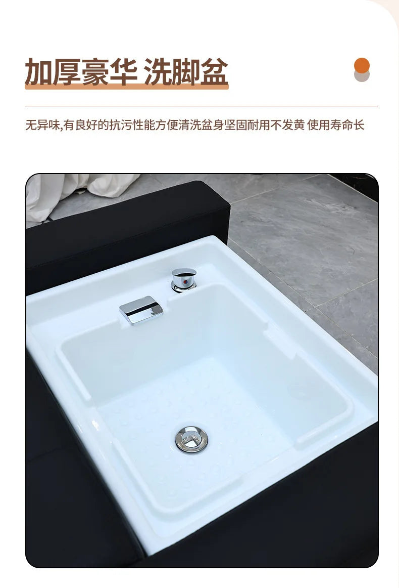 CZ  Electric Adjustable Foot Spa Beauty Shampoo Bed Massage Foot Soak Automatic Up and Down Foot Bath Health Salon