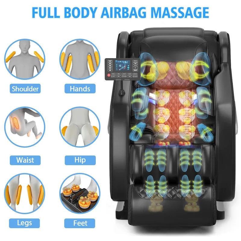 2025 7ft Professioneller Ganzkörper-Elektromassagesessel 400Lbs Kapazität 4D Massage Schwerelosigkeit Multifunktions-Heimmöbel