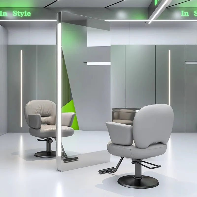 Barber shop mirror hair salon special hair salon mirror table single and double sided perm and dyeing trendy  with lamp floor