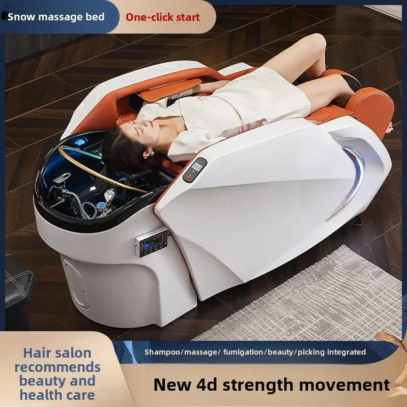 Elektrisches intelligentes Massage-Shampoo-Bett für Friseursalons, spezielles Begasungs-Kopfbehandlungs-Wasserzirkulationsbett