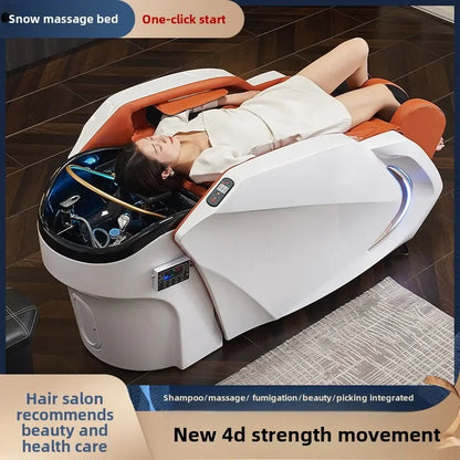 Elektrisches intelligentes Massage-Shampoo-Bett für Friseursalons, spezielles Begasungs-Kopfbehandlungs-Wasserzirkulationsbett