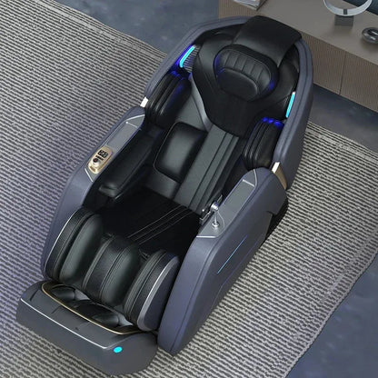 2025 4D Zero Gravity Ganzkörper-Massagesessel Sprachsteuerung Beheizte Rückenlehne Bluetooth-Lautsprecher Airbag-Technologie zur Entspannung