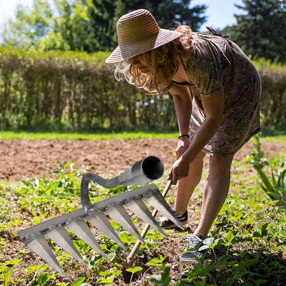 5/6/7/8 dents fer jardinage houe désherbage râteau outil agricole saisir râteau ameublissement sol clou râteau outil artefact herse outil agricole