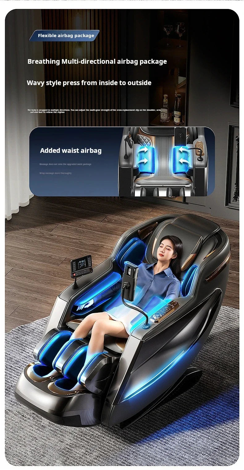 2025 6D Zero-Gravity-Shiatsu-Massagesessel, multifunktional, Luftdruck, komfortabel, professionell, Human Touch, neuestes Modell