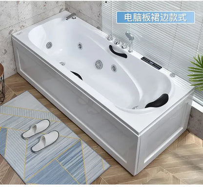 Thickened acrylic bathtub Small apartment Adult Surfing massage Constant temperature heating Smart