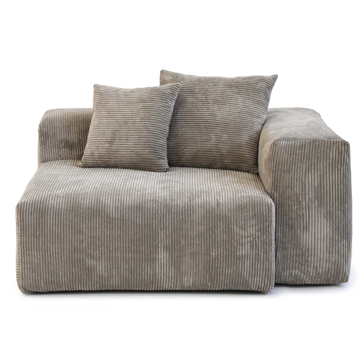 Modernes Cord-Sofa mit 4 Kissen, 102