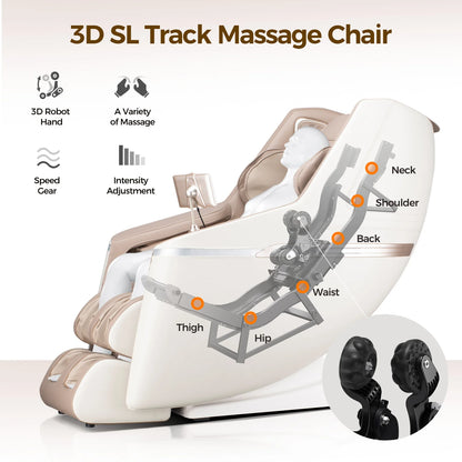 2 Jahre Garantie 4D SL Airbag Zero Gravity Ganzkörper-Massagesessel Home 3D Büro-Fußroller Shiatsu Bürostuhl Massagesofa