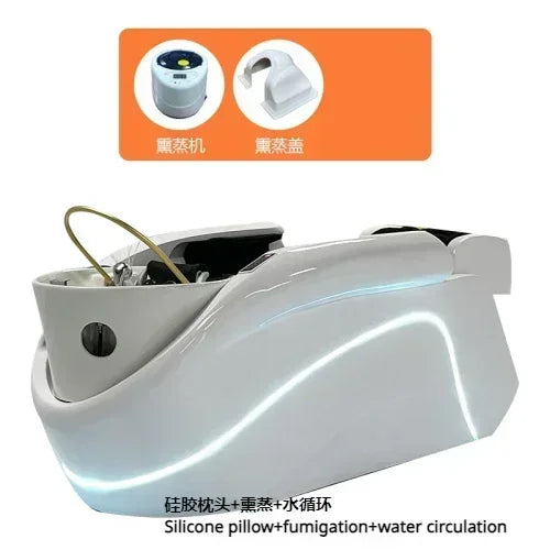 ss Neues intelligentes Massage-Shampoo-Bett Kopfpflege Begasung Wasserkreislauf Automatisches Massage-Shampoo-Bett